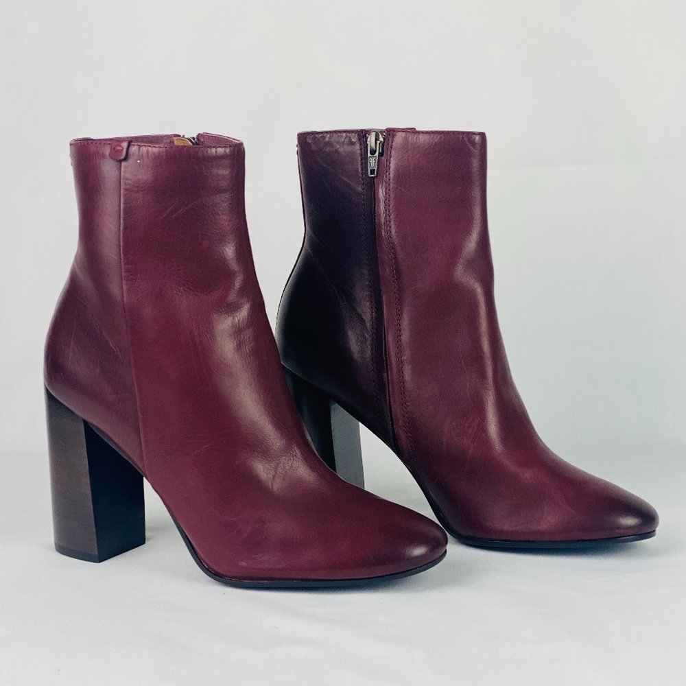 FRYE | NWT Mina Bootie - Soft Italian Genuine Leather - Bordeaux - 10 M